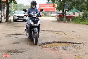 Đường Nguyễn Chí Thanh, TP Vinh. (Ảnh: Phạm Tâm)