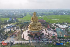 Chùa Phúc Lạc tại xã Đông Lộc, Nghệ An. (Ảnh: Phạm Tâm).