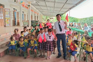Lễ khai giảng chung của các em học sinh mầm non và tiểu học Mỹ Lý. 