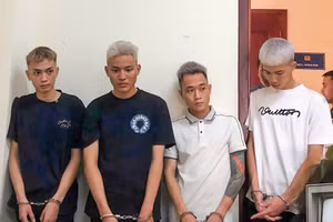 4 thanh niên mua bán trái phép chất ma túy. (Ảnh: Công an tỉnh Nghệ An)