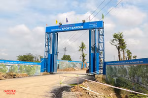 Công trường Dự án Eurowindow Sport Garden tại phường Thành Vinh, Nghệ An.