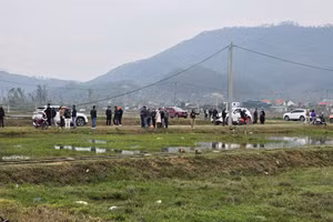 Người dân đến xem đất, mua bán nhộn nhịp tại Nghệ An. 