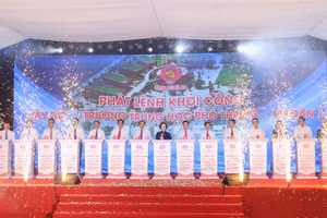 Phó Thủ tướng Phạm Thị Thanh Trà dự lễ khởi công Trường THPT Nam Đàn 1