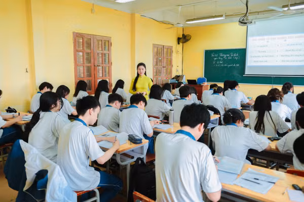 Giờ học tại Trường THPT chuyên Nguyễn Trãi (TP.Hải Phòng).