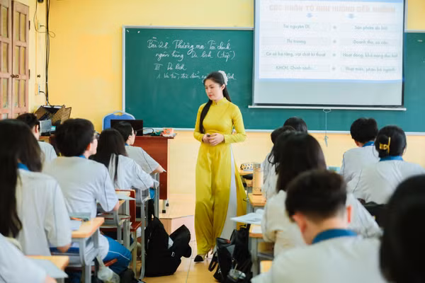 Giờ học tại Trường THPT Chuyên Nguyễn Trãi (Hải Phòng).