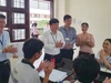 Lãnh đạo Sở GD&ĐT tỉnh Đồng Tháp thăm đội tuyển học sinh giỏi. Ảnh: Q. Ngữ