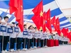 Học sinh Trường THPT Nguyễn Quốc Trinh (Hà Nội) trong ngày khai giảng năm học 2025 - 2026. Ảnh: Facebook nhà trường