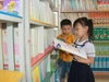 Tiết học thư viện của học sinh Trường Tiểu học Thạch Đài (phường Hà Huy Tập, Hà Tĩnh). Ảnh: Hồ Phương
