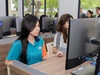 Sinh viên Đại học Kinh tế TPHCM tại trung tâm khảo thí của trường. Ảnh: UEH