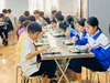 Học sinh Trường Phổ thông Dân tộc bán trú THCS Hướng Phùng ăn bán trú tại trường. Ảnh: Đăng Đức
