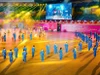 Học sinh Trường Tiểu học - THCS Đức Trí biểu diễn võ Vovinam tại Lễ khai mạc Đại hội Thể thao học sinh Đông Nam Á lần thứ 13 năm 2024. 