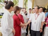 Bộ trưởng Nguyễn Kim Sơn động viên thí sinh thi tốt nghiệp THPT năm 2025, tại Vĩnh Phúc.