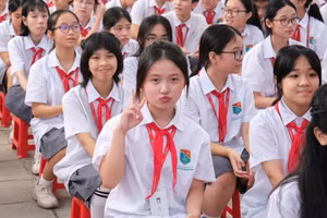 Học sinh Trường THCS Nguyễn Đăng Đạo (Ảnh TL).