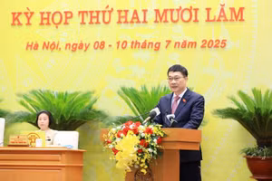 Phó Chủ tịch Quốc hội Vũ Hồng Thanh phát biểu tại Kỳ họp thứ 25, HĐND TP Hà Nội.