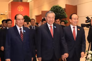 Tổng Bí thư Tô Lâm đến dự Đại hội đại biểu Đảng bộ TP Hà Nội lần thứ XVIII, nhiệm kỳ 2025 - 2030.