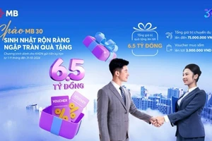 MB kỷ niệm sinh nhật 30 năm với chương trình CHÀO MB 30 "Sinh nhật rộn ràng - ngập tràn quà tặng" tri ân khách hàng doanh nghiệp, khẳng định sự gắn kết và cam kết đồng hành lâu dài với cộng đồng doanh nghiệp Việt Nam.