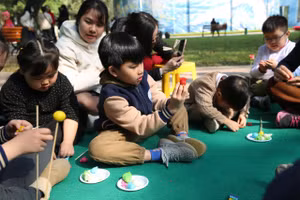 Học sinh đến với chương trình được thỏa sức sáng tạo.