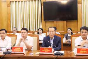 Ông Mai Sơn, Phó Chủ tịch Thường trực UBND tỉnh Bắc Ninh phát biểu tại buổi làm việc.