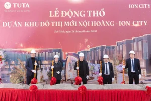 Lễ động thổ KĐT mới Nội Hoàng - Ion City rộng 90ha, tổng vốn đầu tư khoảng 10.000 tỷ đồng. Ảnh: Tuta