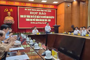 Họp báo cung cấp thông tin về kết quả Kỳ thi tuyển sinh vào lớp 10 THPT của UBND tỉnh Thái Bình.