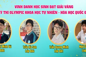 Trường THCS Giảng Võ 2 vinh danh học sinh đạt giải Vàng.