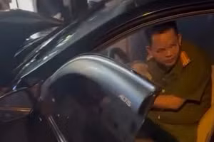 Hình ảnh ông Ph. sau khi gây tai nạn được camera người dân ghi lại.