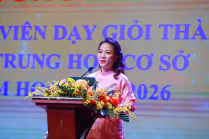 Nhà giáo Nguyễn Ngọc Anh - giáo viên môn tiếng Anh Trường THCS Giảng Võ 2.