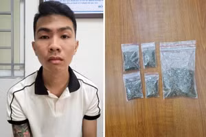 Đối tượng và tang vật bị cơ quan chức năng phát hiện thu giữ. 