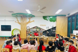 Trường Mầm non Bình Minh chú trọng giữ ấm cho học sinh.