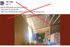 Hình ảnh đăng tải thông tin sai sự thật về vải thiều. 