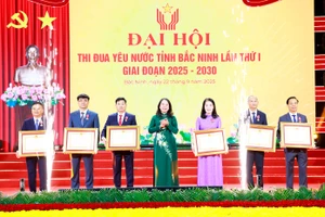Thừa ủy quyền, Phó Chủ tịch nước Võ Thị Ánh Xuân trao Huân chương Lao động cho các cá nhân.