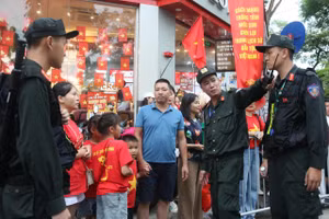 Lực lượng Cảnh sát làm nhiệm vụ tại sự kiện. (Ảnh TL)