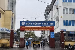 Cổng Bệnh viện Đa khoa Bắc Ninh 1 (Ảnh TL).