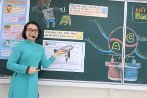 Giáo viên Trường THCS Giảng Võ 2 với những bài giảng sinh động cho học sinh.