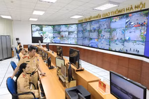 Trung tâm điều khiển giao thông - Phòng CSGT, Công an TP Hà Nội.
