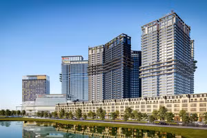 Phối cảnh dự án Royal Mansion với lối kiến trúc Pháp.