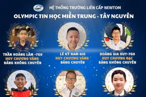 Trường Liên cấp Newton giành 6 huy chương tại Olympic Tin học miền Trung - Tây Nguyên