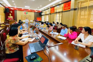 Bà Đỗ Thị Hương - Phó Chủ tịch Thường trực UBND phường Việt Yên phát biểu tại hội nghị.