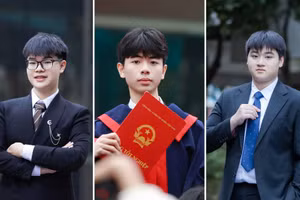 Từ trái sang phải: Thân Đức Chính, Phùng Quang Hưng, Tạ Ngọc Minh.