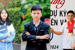 Từ trái sang phải: Trương Thanh Xuân, Nguyễn Đức Hiển và Đỗ Anh Đức.