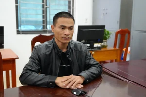 Nguyễn Văn Thâm tại cơ quan công an.