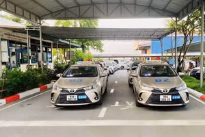 Hệ thống xe ô tô sát hạch của Trung tâm Dạy nghề và Sát hạch lái xe Đông Đô.