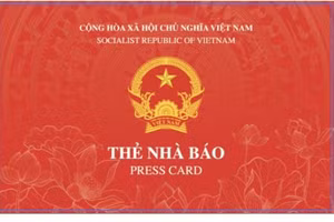 Mẫu Thẻ Nhà báo mới.