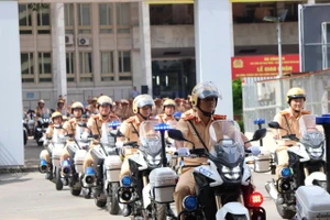 Lực lượng CSGT đảm bảo TT ATGT ở Hà Nội dịp lễ 2/9.