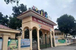 Trường THCS Lim nơi xảy ra sự việc.