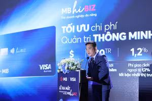 Đại diện MB - ông Nguyễn Xuân Cường phát biểu.