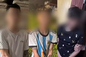 Nhóm thanh thiếu niên bị bắt giữ.