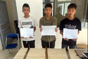 Bắt nhóm 'cướp nhí' mang kiếm chém người trong đêm