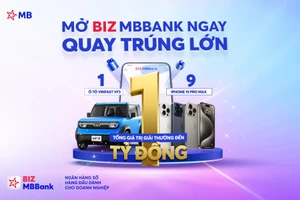 Mở BIZ MBBank ngay – Quay trúng lớn với tổng giá trị giải thưởng đến 1 tỷ đồng.