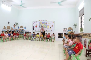 Trẻ mầm non tại một trường học Bắc Ninh (ảnh minh họa).